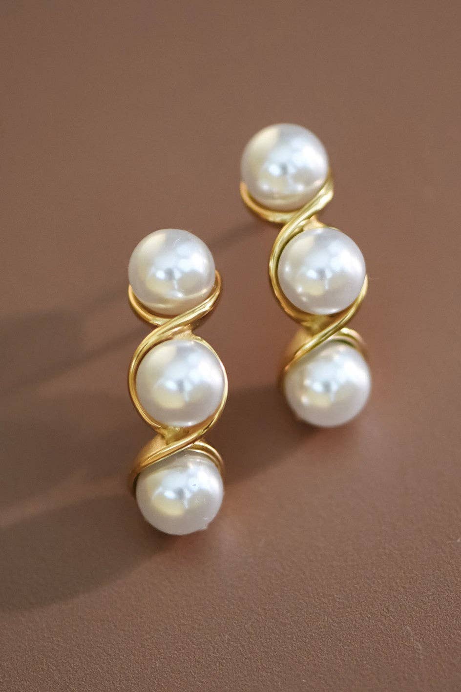 18K Gold PVD Plated  Waterproof Stainless Steel Stud Earrings - 7093