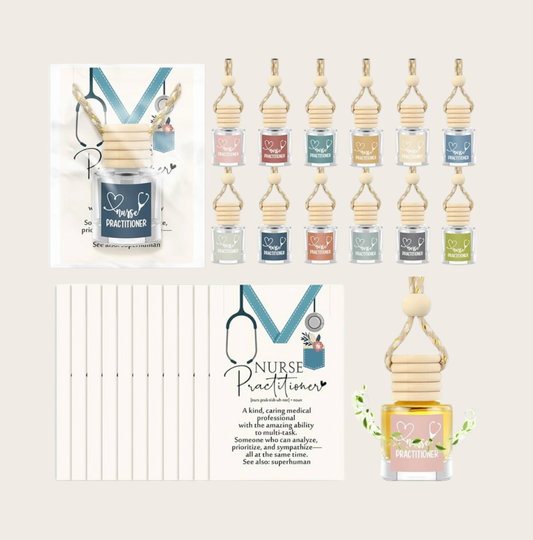 Nurse theme car air freshener empty bottles