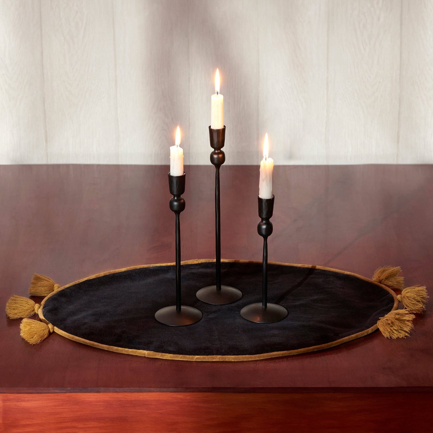 Black Velvet Table Runner