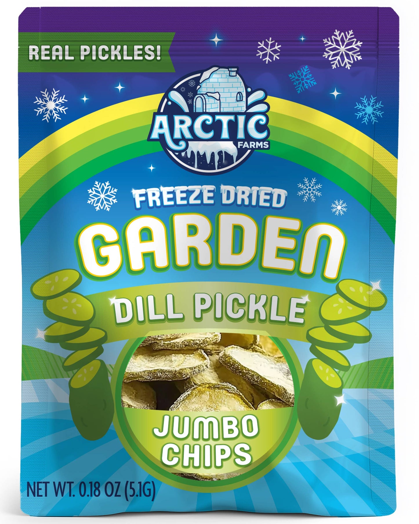 Freeze Dried Dill Pickle Jumbo Chips (Salty)