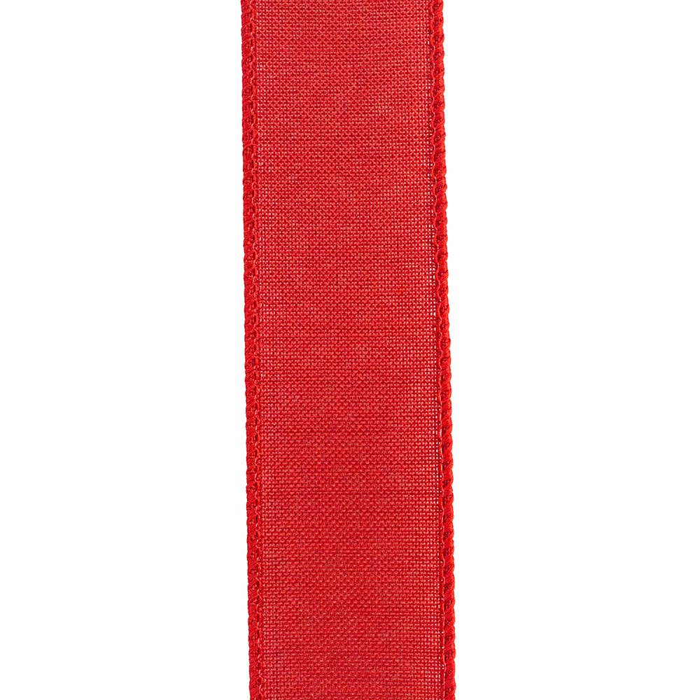 Everyday Linen Value Wired Edge, Red, 1-1/2 In, 10 Yards