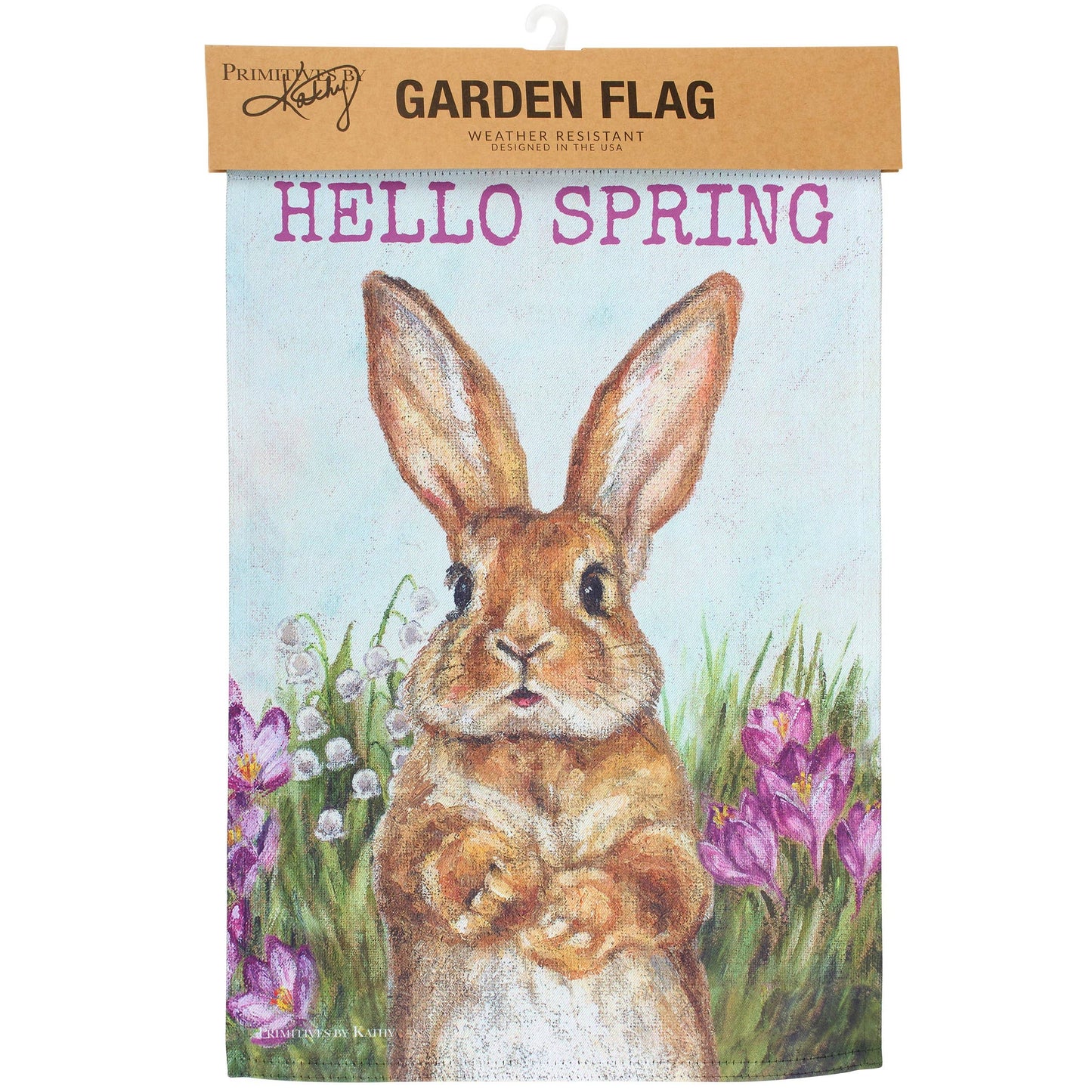 Spring Garden Bunny Garden Flag