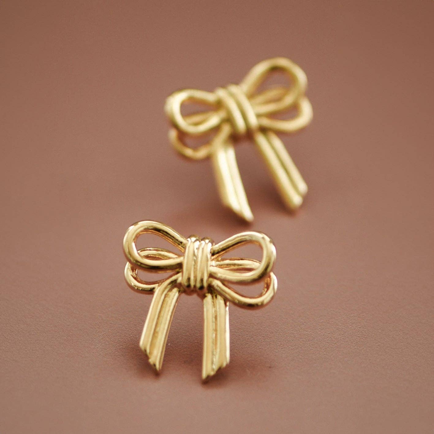 18K Gold Plated Waterproof Stainless Steel Stud Earrings - 7465