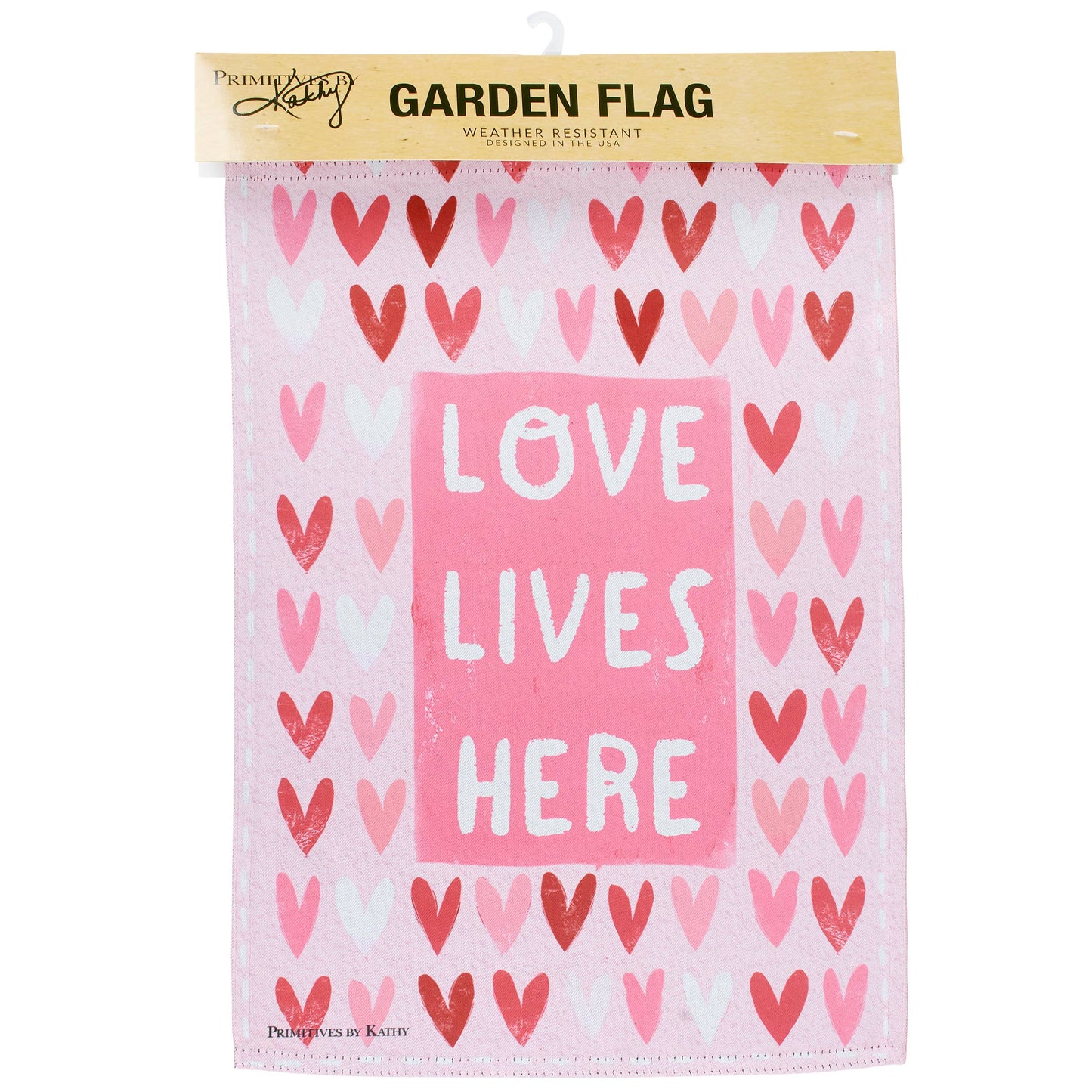 Love Lives Here Garden Flag