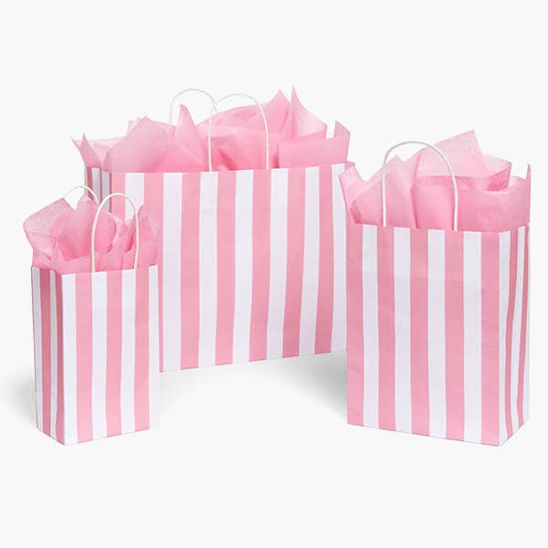 Pink Cabana Stripe Paper Gift Bags