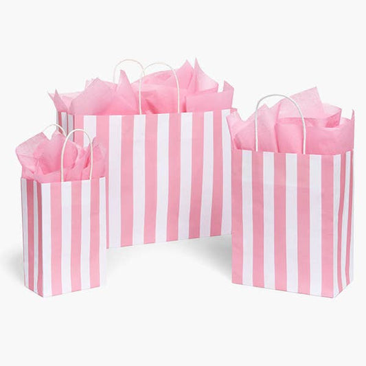 Pink Cabana Stripe Paper Gift Bags