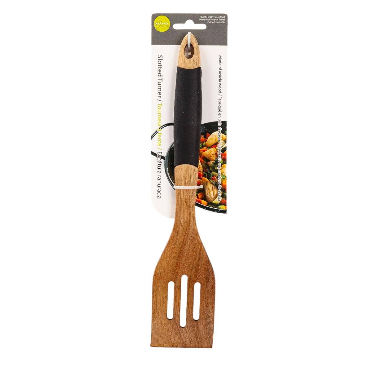 Luciano Gourmet Acacia Wood Kitchen Utensil Set
