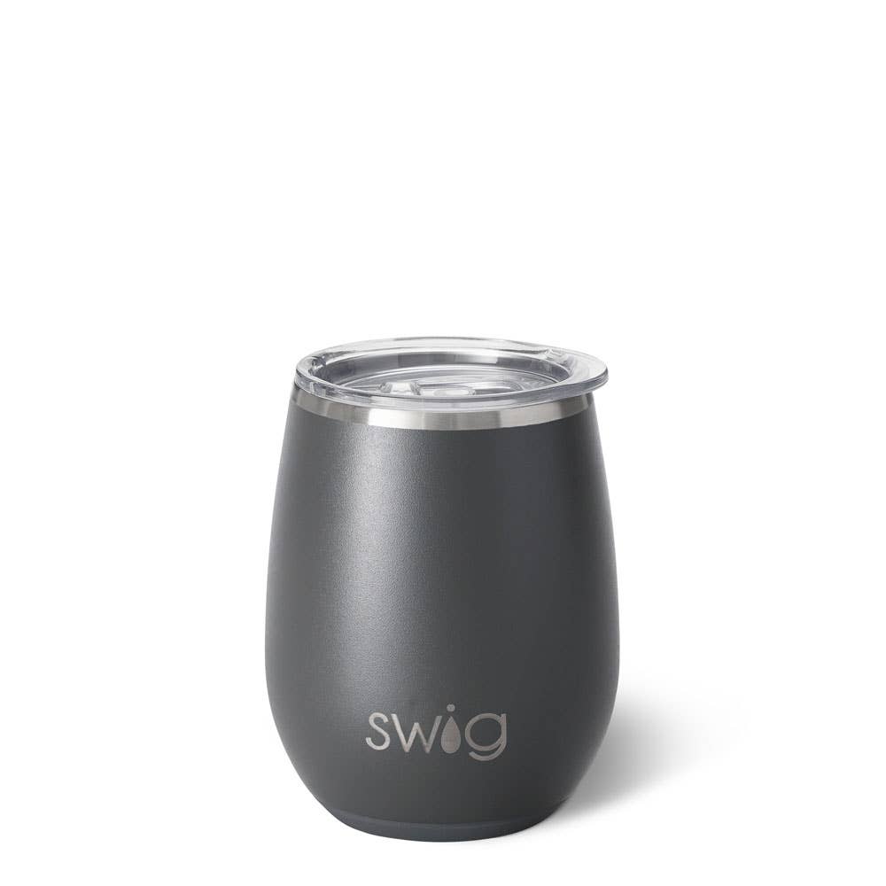 Grey Stemless Wine Cup (14oz)