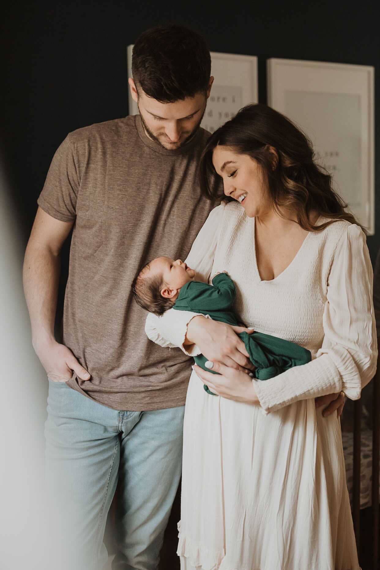 Ribbed Knotted Newborn Baby Gown Sleepwear