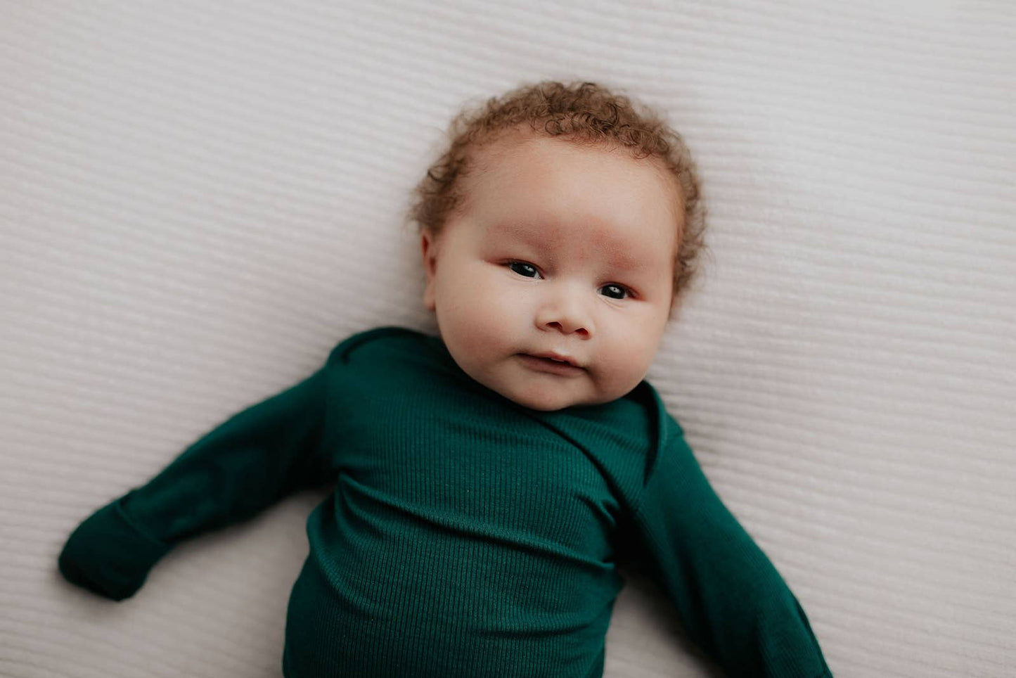 Ribbed Knotted Newborn Baby Gown Sleepwear