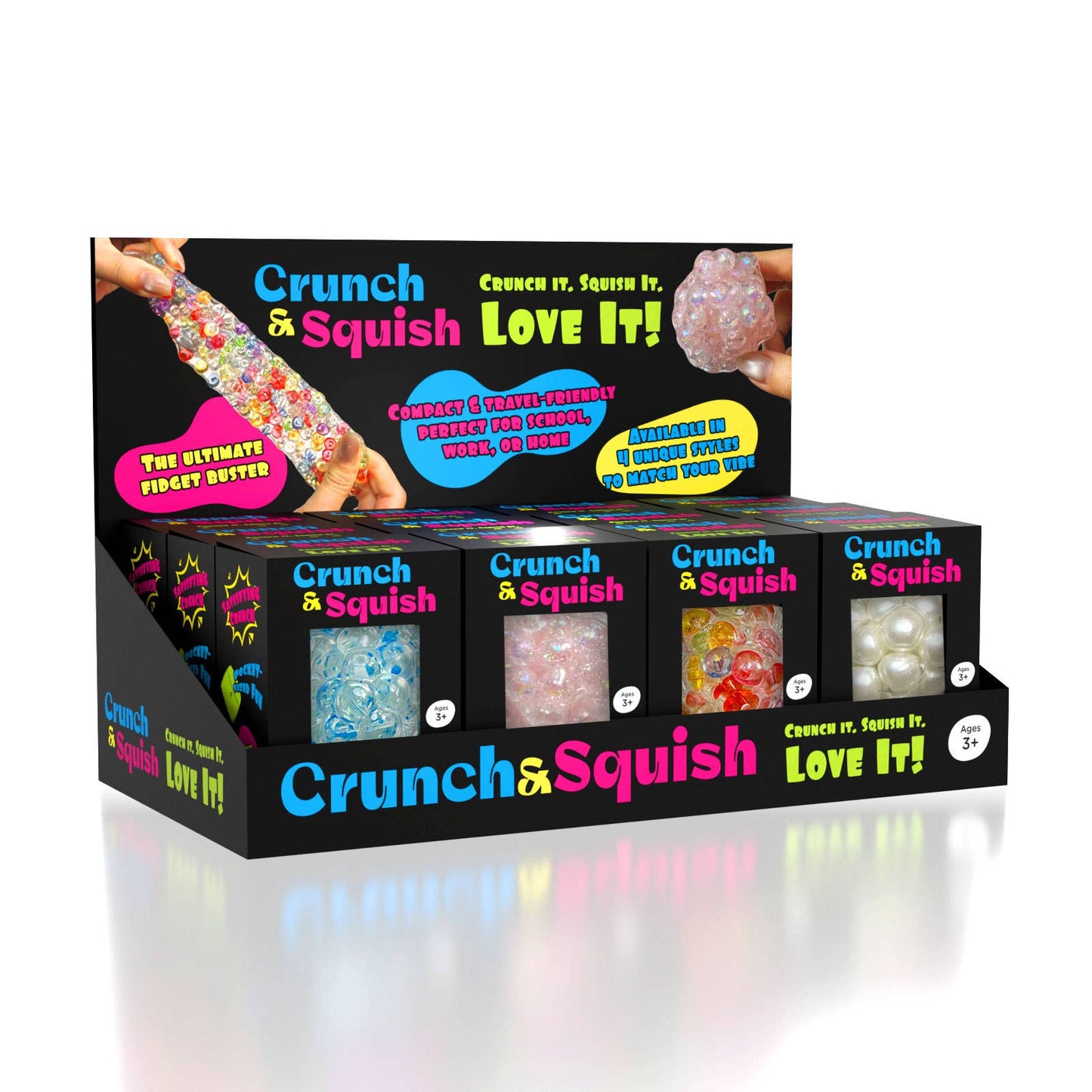 Crunch & Squish Crunchy Squishy Stress Ball Fidget Toy (Color Ships Assorted)