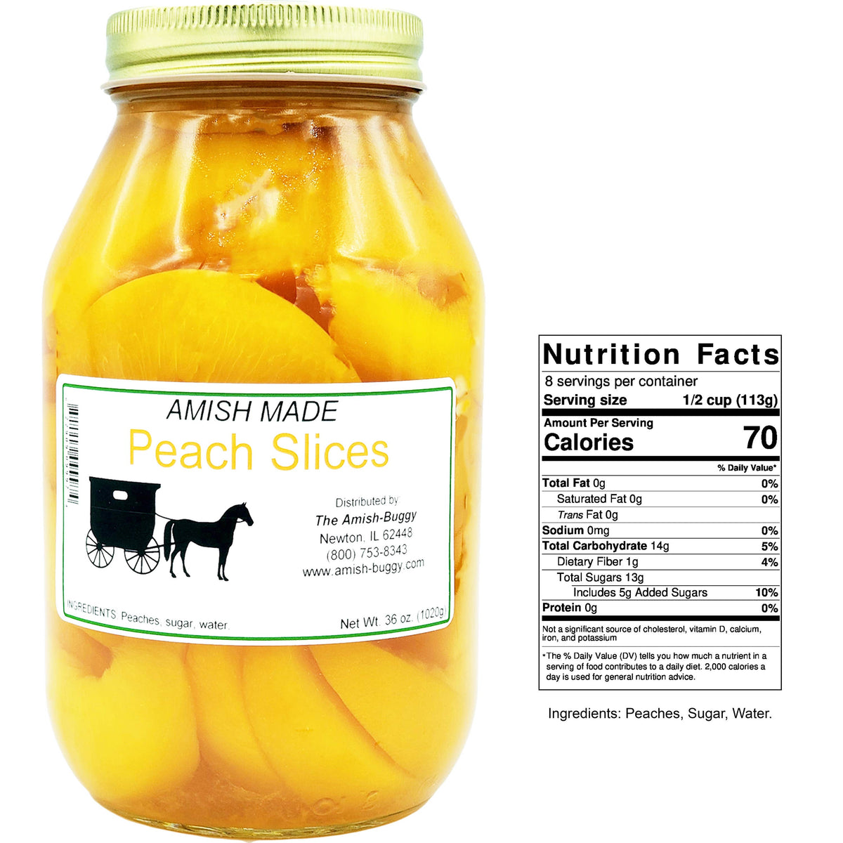 Amish Made Fruits and Vegetables Qt. Jar
