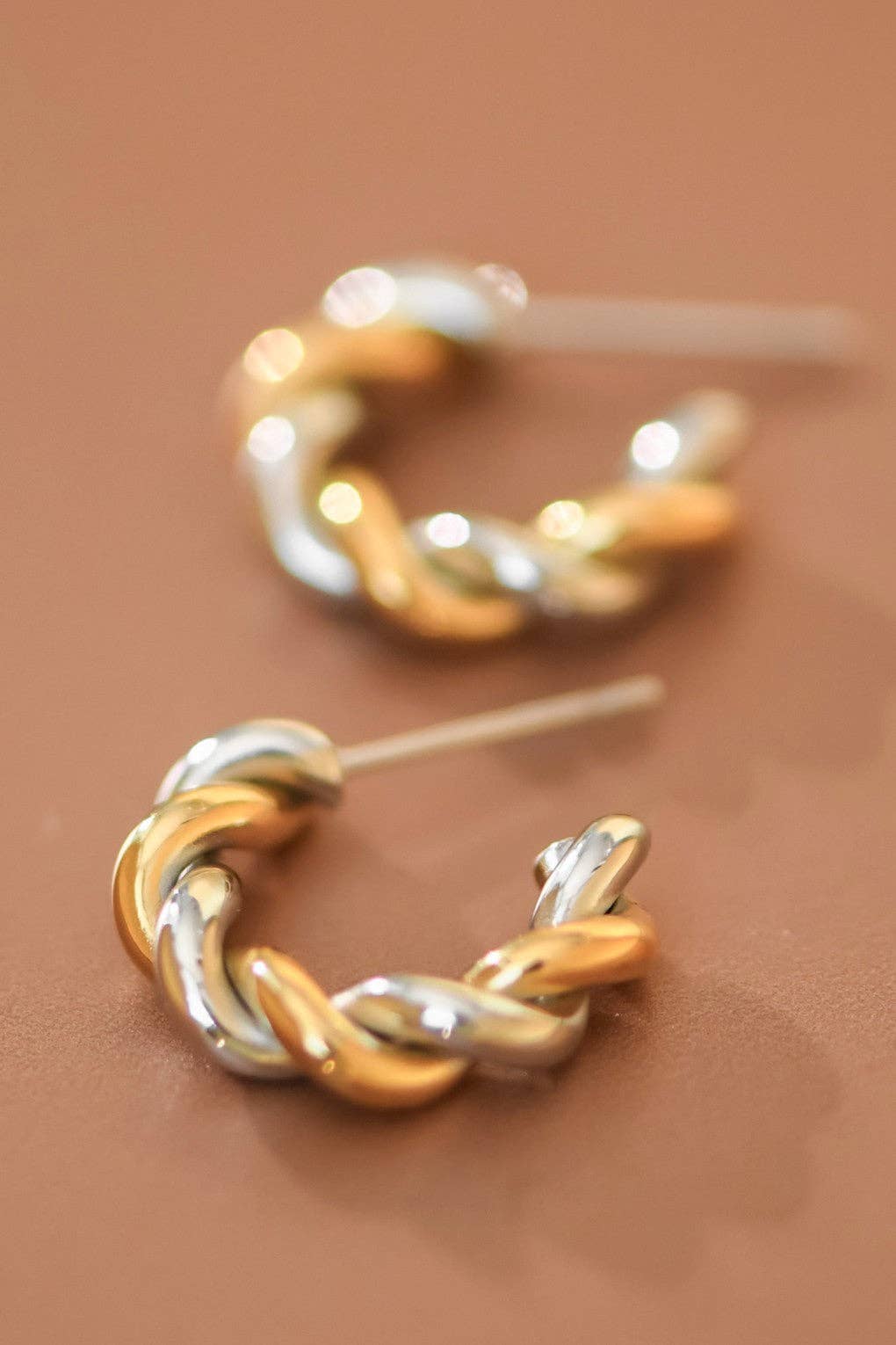 18K Gold PVD Plated Waterproof Stainless Steel Hoop Earrings - 7791
