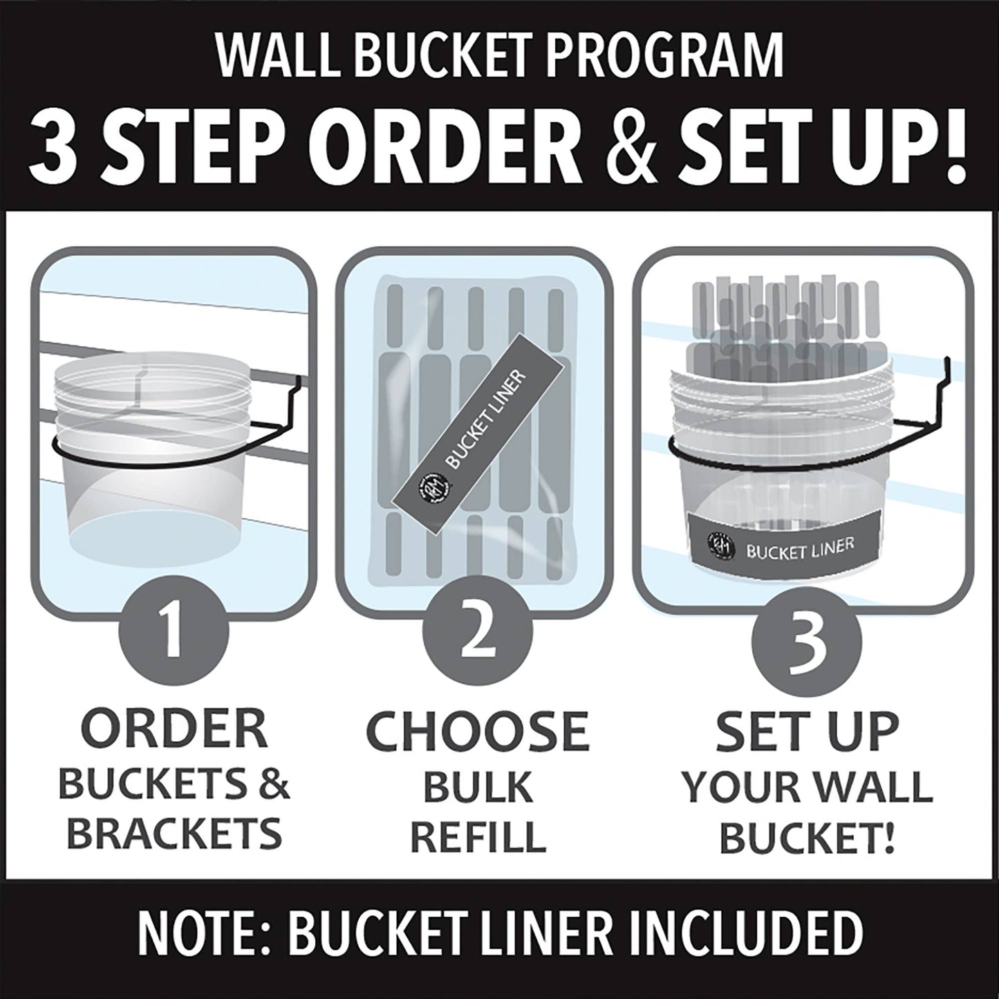Wall Bucket & Bracket Display