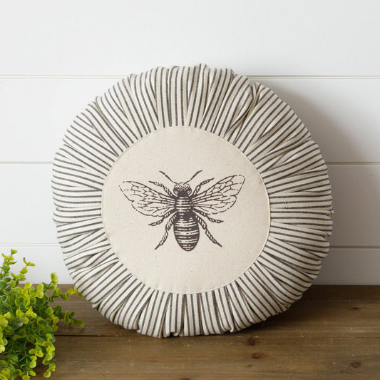 Round Pleated Pillow - Bee (PC)