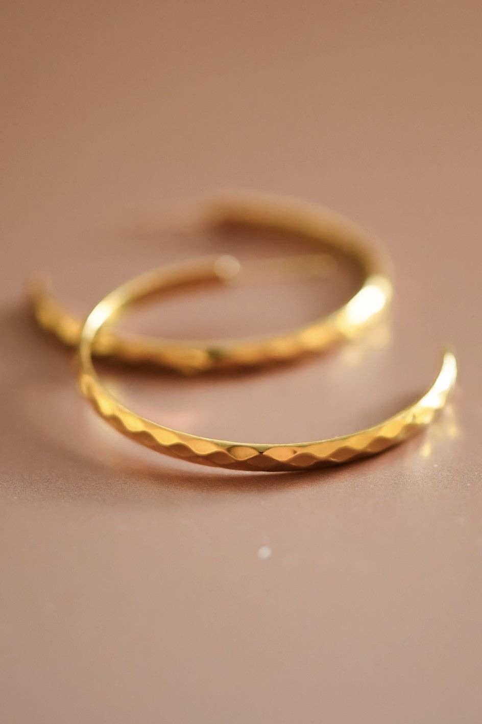 18K Gold PVD Plated Waterproof Stainless Steel Hoop Earrings - 7130