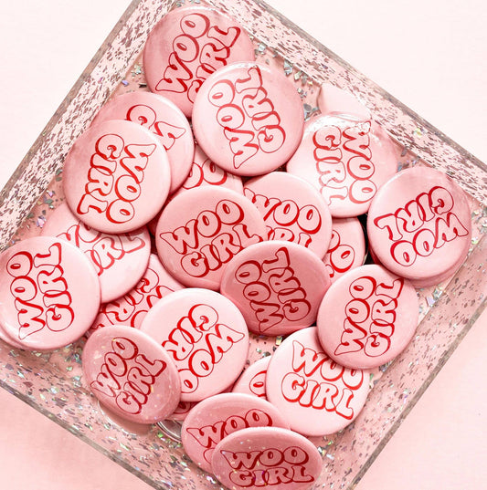 Woo Girl Button Pin