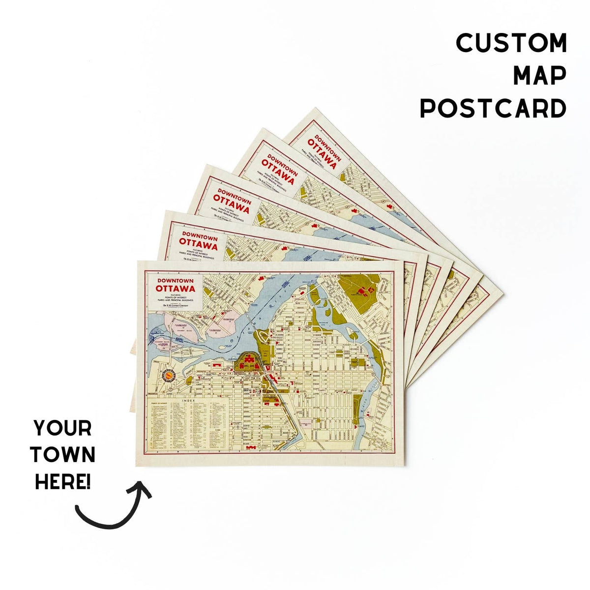Custom Map Postcard