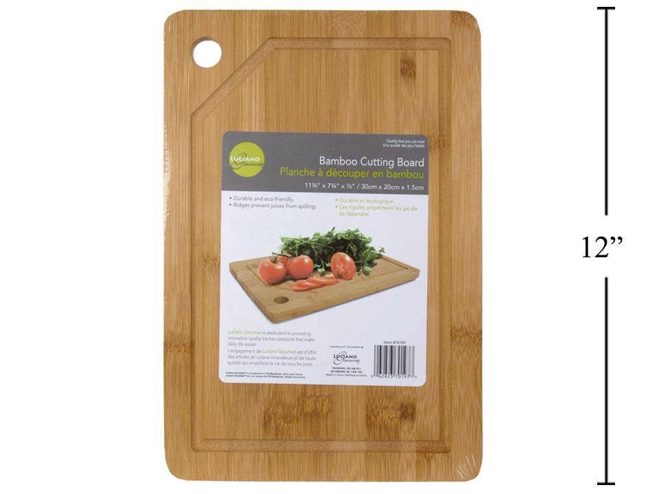 L.Gourmet Bamboo Cutting board12"x8"x1.5cm
