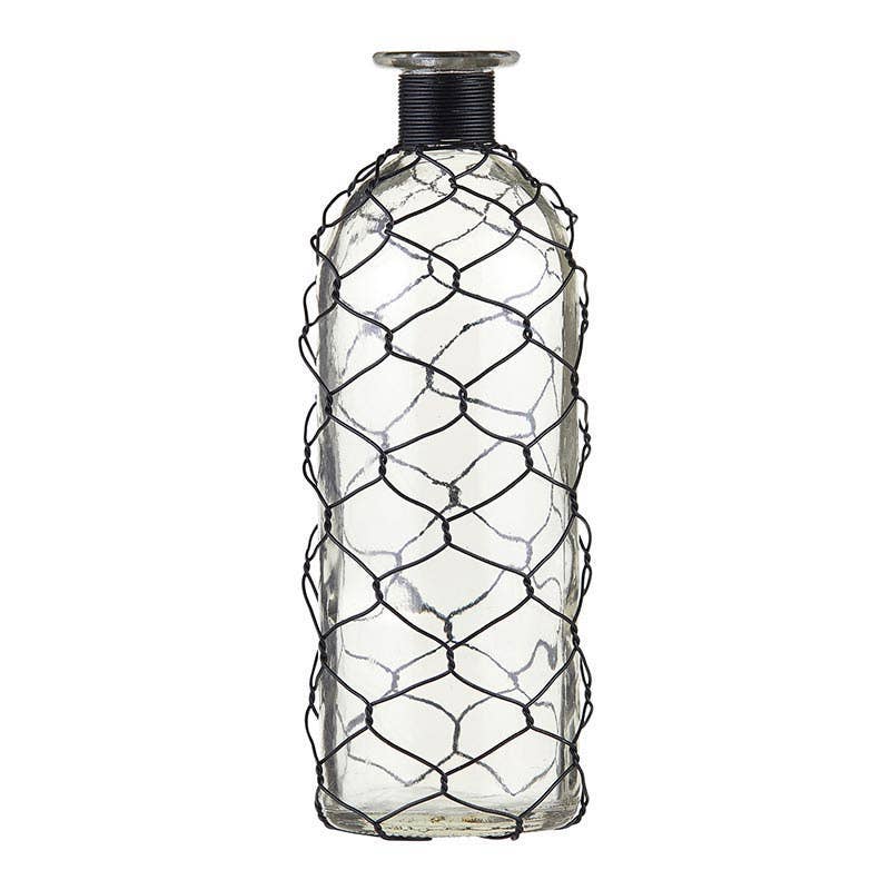 Glass Vase With Wire Sm